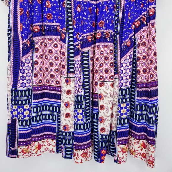 AEO - Cold Shoulder, Floral Boho Print Dress - Picture 8 of 15